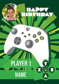 Tap to view Xbox Player 1 Birthday Photo Card