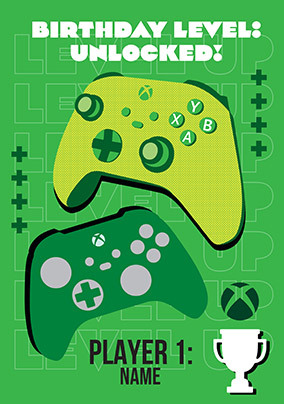 Xbox Level Unlocked Birthday Card