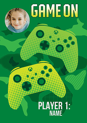Xbox Game On Birthday Photo Card