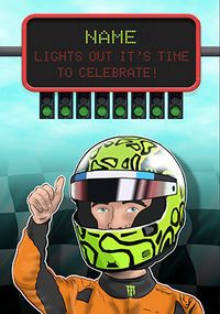 Tap to view Lando Norris Spoof Personalised Birthday Card