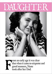 Tap to view Daughter Took After Dad Birthday Card