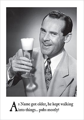 Photo of Kept Walking into Pubs Birthday Card