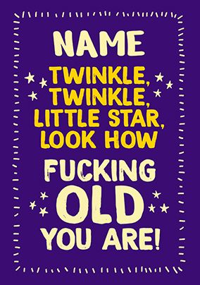 Photo of Twinkle Twinkle Old Birthday Card