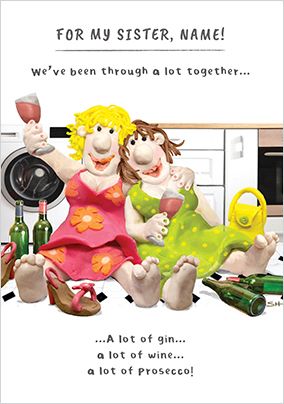 Photo of Been Through A Lot Together Sister Birthday Card