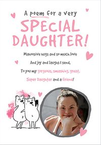 Tap to view Special Daughter Birthday Poem Photo Card