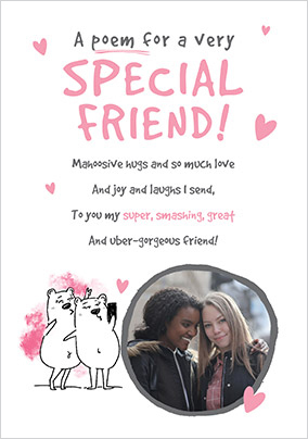 Special Friend Birthday Poem Photo Card