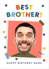 Tap to view Funky Faces Best Brother Birthday Photo Card