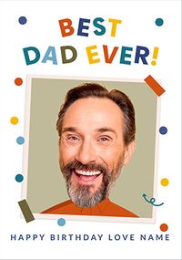 Tap to view Funky Faces Best Dad Ever Birthday Photo Card