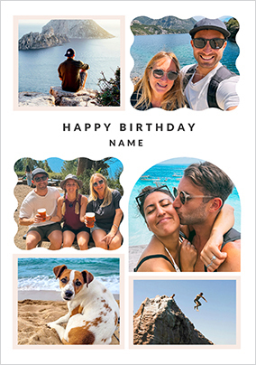 6 Photo Birthday Card