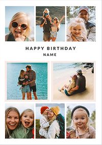 Tap to view 8 Photo Simple Birthday Card