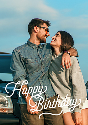 Simple Full Photo Happy Birthday Card