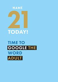 Tap to view Typographic Humour 21st Birthday Card