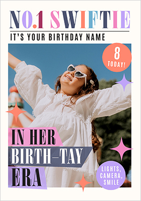 No.1 Swiftie Magazine 8th Birthday Photo Card