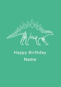 Tap to view Stegosaurus Personalised Birthday Card
