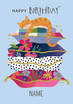 Photo of Comfy Cat Birthday Card