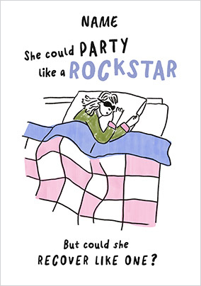 She Could Party Like a Rockstar Birthday Card
