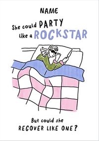 Tap to view She Could Party Like a Rockstar Birthday Card