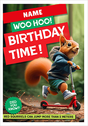 Woo Hoo Birthday Time Card