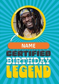 Tap to view Certified Birthday Legend Photo Card