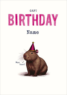 Capibara Birthday Card