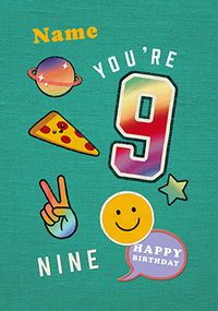 Tap to view Age 9 Birthday Patches Card
