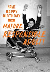 Tap to view Mature Responsible Adult Personalised Birthday Card