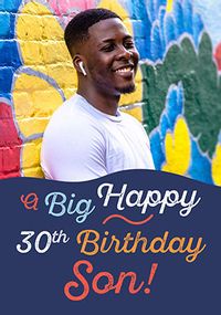 Tap to view Son Big Happy 30th Birthday Photo Card