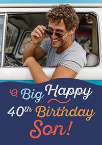 Tap to view Son Big Happy 40th Birthday Photo Card