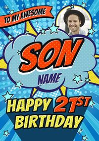 Tap to view Awesome Son 21st Birthday Photo Card