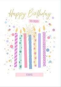 Tap to view Birthday Candles Personalised Card