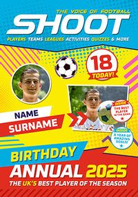Tap to view Annual Shoot Magazine 18th Multi Photo Birthday Card