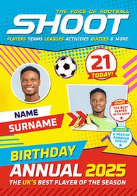 Tap to view Annual Shoot Magazine 21st Multi Photo Birthday Card