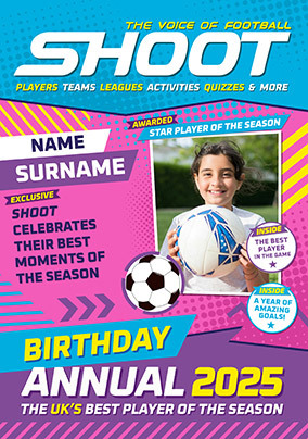 Annual Shoot Magazine Purple Edition Birthday Photo Card