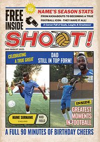Tap to view Retro Shoot Magazine Dad Multi Photo Birthday Card