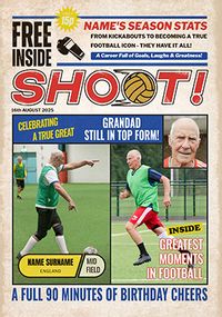 Tap to view Retro Shoot Magazine Grandad Multi Photo Birthday Card