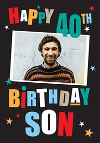 Tap to view Happy 40th Birthday Son Photo Card