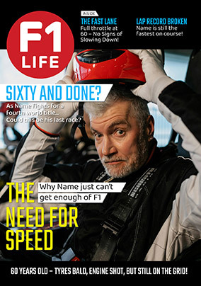 F1 Life Magazine Photo Upload Birthday Card
