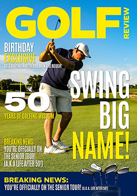 Golf Review Magazine Photo Upload Birthday Card
