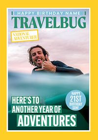Tap to view Travelbug Magazine Son 21st Birthday Photo Card