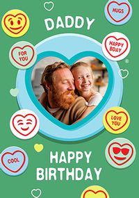 Tap to view Swizzels Love Hearts Daddy Birthday Photo Card
