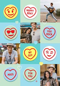 Tap to view Swizzels Love Hearts My Guy 4 Photo Birthday Card