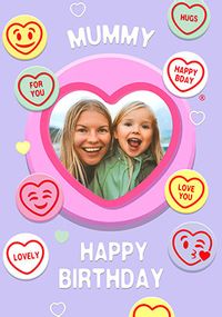 Tap to view Swizzels Love Hearts Mummy Birthday Photo Card