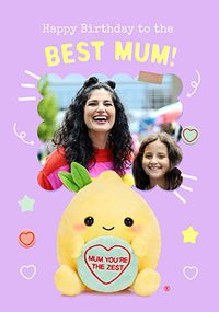 Tap to view Swizzels Love Hearts Best Mum Birthday Photo Card