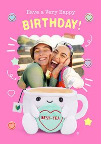 Tap to view Swizzels Love Hearts Best-Tea Birthday Photo Card