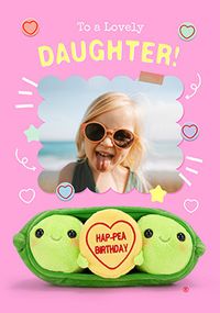 Tap to view Swizzels Love Hearts Daughter Hap-Pea Birthday Photo Card