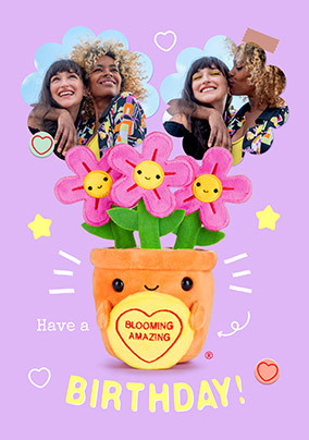 Swizzels Love Hearts Bloomin Amazing 2 Photo Birthday Card