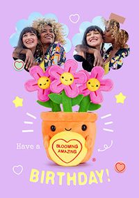 Tap to view Swizzels Love Hearts Bloomin Amazing 2 Photo Birthday Card