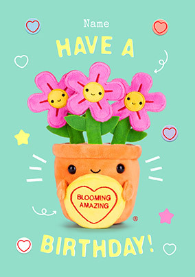 Swizzels Love Hearts Bloomin Amazing Birthday Card