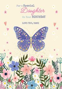Tap to view Special Daughter Butterfly Birthday Card