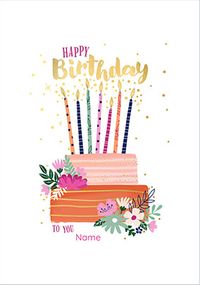 Tap to view Personalised Happy Birthday Cake Card